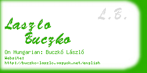 laszlo buczko business card
