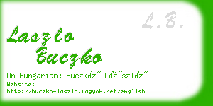 laszlo buczko business card